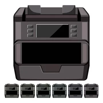Paper counter machine cartoon vector graphic Stock Illustration