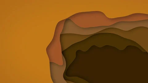 Paper craft waveswith orange to violet gradient. Stock Footage 172568806