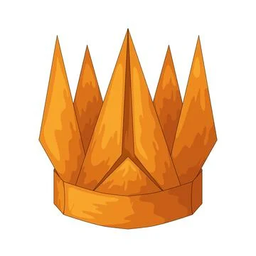 Paper crown illustration Ilustração Stock
