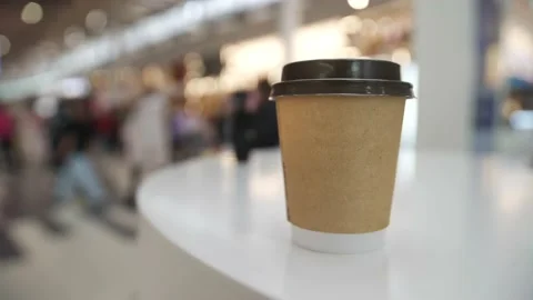 A paper cup of coffee Video stock 237702803