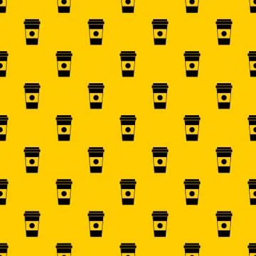 Paper cup of coffee pattern vector 스톡 일러스트