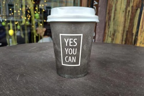 A paper cup for coffee Stock Photos