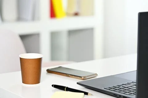Paper cup with coffee Stock Photos