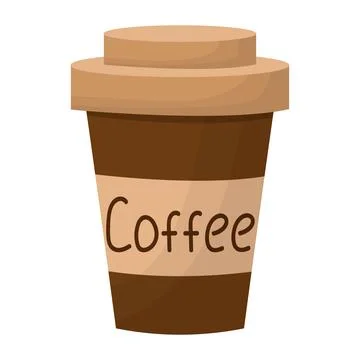 A paper cup of coffee. vector illustration Stock Illustration