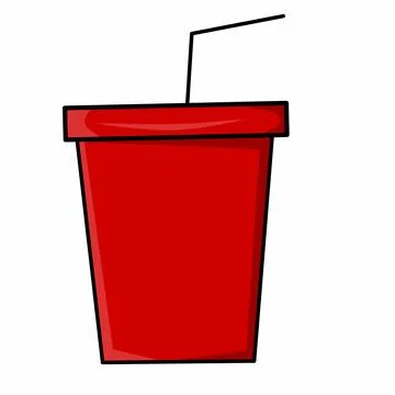 Paper cup icon in flat style Stock Illustration