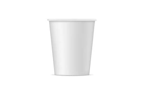 Paper cup mockup - front view Stock Illustration