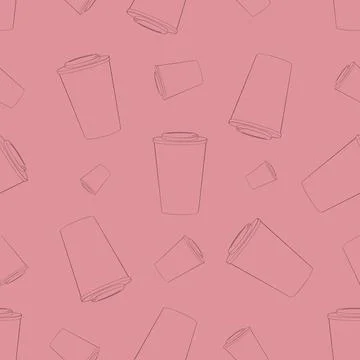Paper cup pattern 1 Иллюстрация