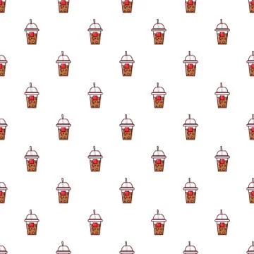 Paper cup pattern seamless イラスト素材