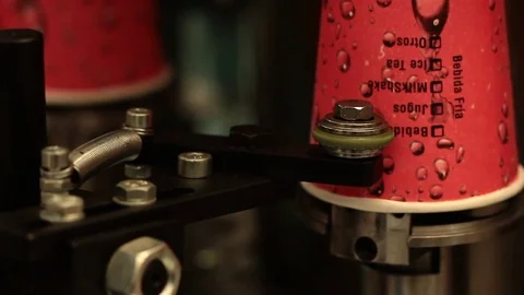 Paper cup production line Stock Footage