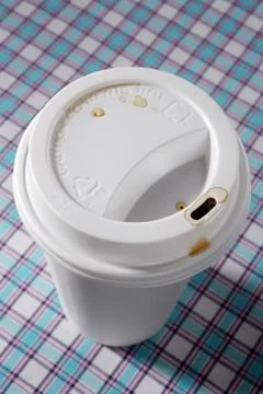 Paper cup on the table top Stock Photos