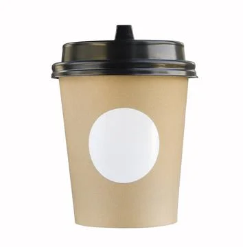 Paper cup on a white background Stock Photos