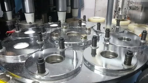 Paper Cups manufacturing process Stock Footage 73052460