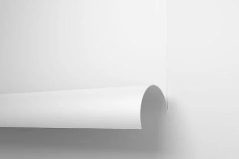Paper with the curled corner, 3d rendering Stock Illustration
