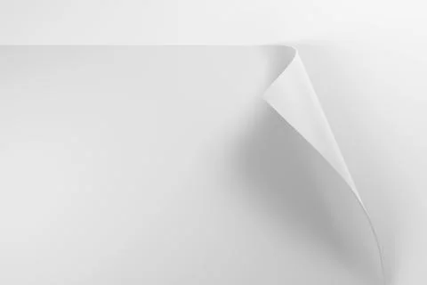 Paper with the curled corner, 3d rendering Stock Illustration