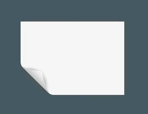 Paper with a curled edge. Vector illustration. Stock Illustration
