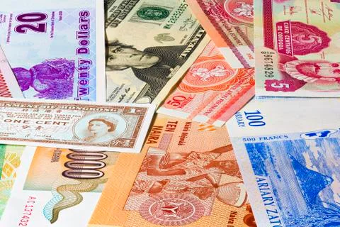 Paper Currency Background Stock Photos