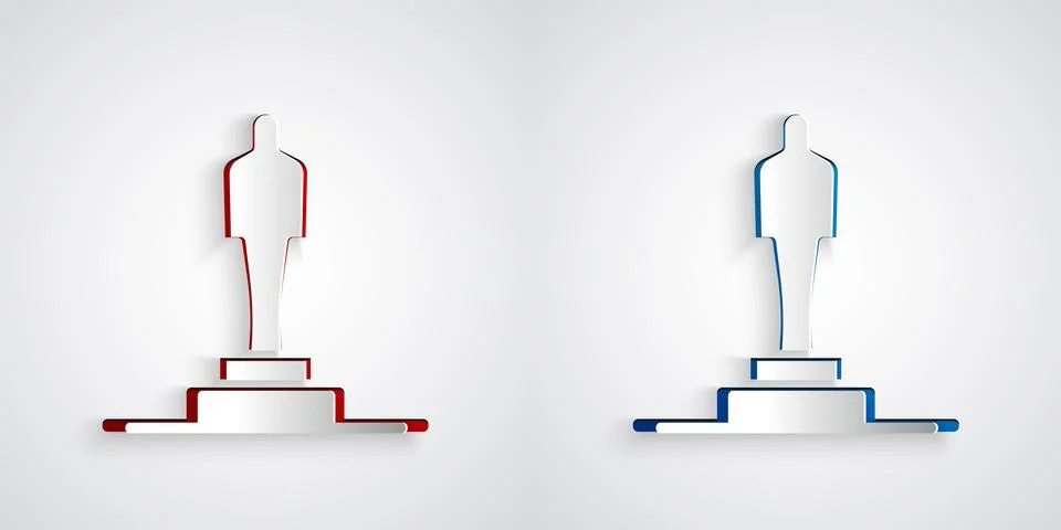 Paper cut 3D printer model icon isolated on grey background. 3d printing. Paper Illustrazione stock