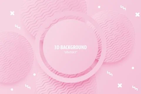 Paper cut abstract 3d web trendy background Stock Illustration