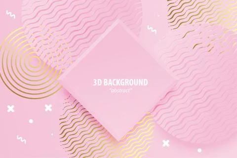 Paper cut abstract 3d web trendy background Stock Illustration