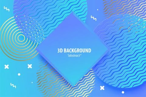Paper cut abstract 3d web trendy background Stock Illustration