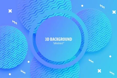 Paper cut abstract 3d web trendy background Illustrazione stock