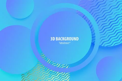 Paper cut abstract 3d web trendy background Stock Illustration