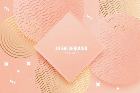 Paper cut abstract 3d web trendy background Stock Illustration