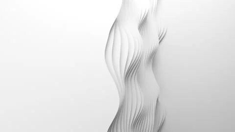 Paper cut abstract animation background loop. 3D clean white carving art. Paper Stock Footage 141589946