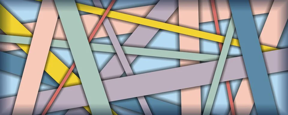 Paper cut abstract background. Bright colours.  Stock Illustration