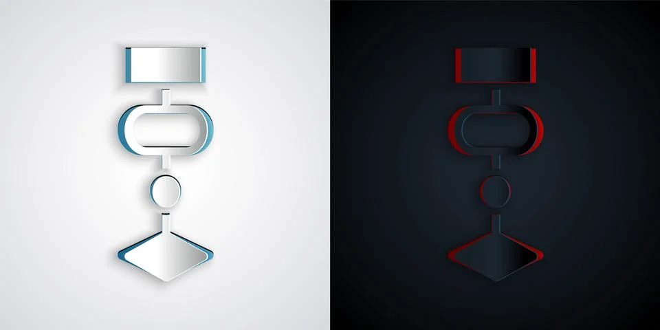 Paper cut Algorithm icon isolated on grey and black background. Algorithm symbol Stock Illustration