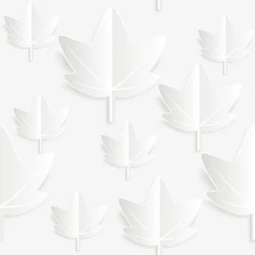 Paper cut autumn pattern Stock Illustration