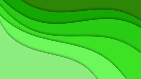 Paper cut background with green layers Stock Illustration