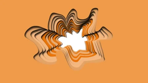 Paper Cut Background With of Orange Color Stock Footage 192397600