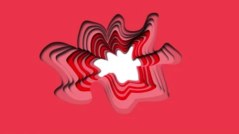 Paper Cut Background With of Red Color Stock Footage 192397644