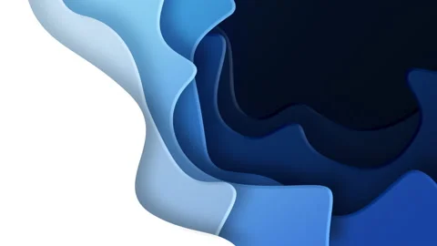 Paper cut background with seamless loop motion wavy elements. Video stock 130938202