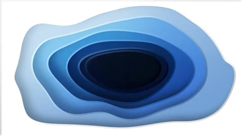 Paper cut background with seamless loop motion wavy elements. Stock Footage 130938328