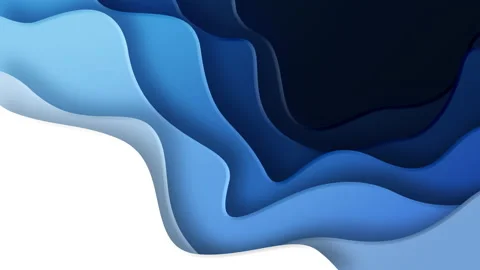 Paper cut background with seamless loop motion wavy elements. Video stock 130938546