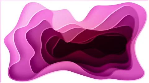 Paper cut background with seamless loop motion wavy elements. Stock Footage 130940884