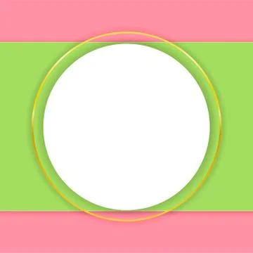 Paper cut background with white circle Stock Illustration