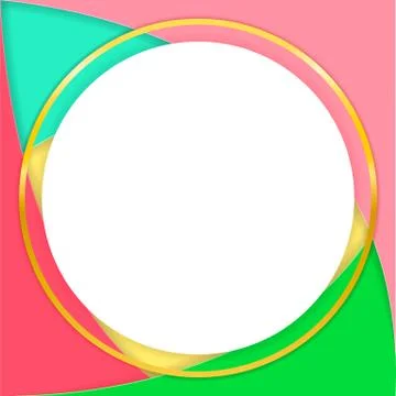 Paper cut background with white circle Stock Illustration