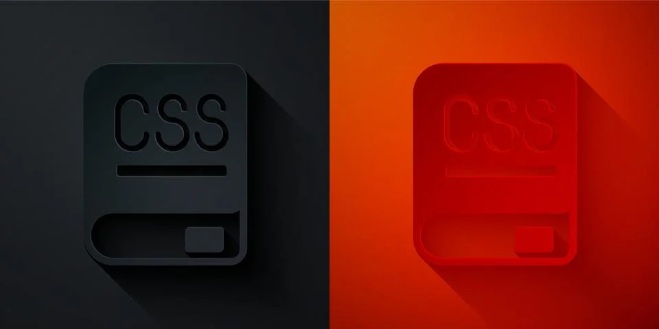 Paper cut Books about programming icon isolated on black and red background Stock Illustration