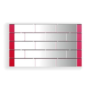Paper cut Bricks icon isolated on white background. Paper art style. Vector Stock Illustration