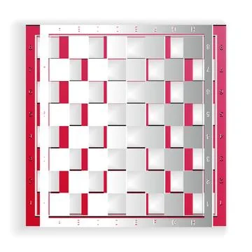 Paper cut Chess board icon isolated on white background. Ancient Intellectual Stock Illustration