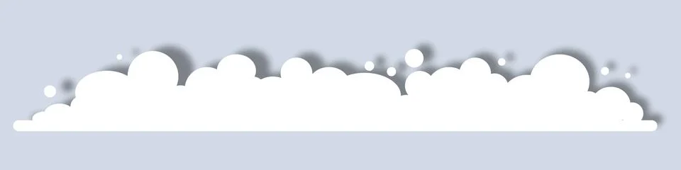 Paper cut cloud with shadow for graphic design. Vector illustration Ilustración de archivo