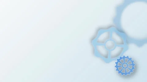 Paper cut cogs rotating seamless loop motion background Video stock 345601314