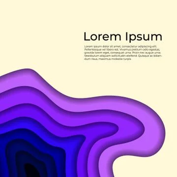 Paper cut color pattern on light background. Paper cut design concept. Vector Stock Illustration