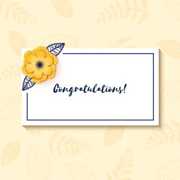 Paper cut design with flower composition on sheet. Beautiful background with Stock Illustration