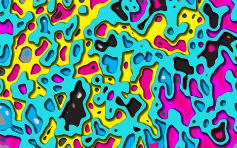 Paper cut design multicolor layer Stock Illustration