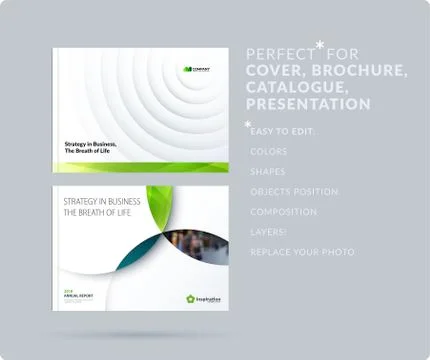 Paper-cut design soft presentation template with colourful circles shadows Stock Illustration