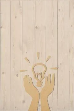 Paper cut of energy saving light bulb Stock Illustration